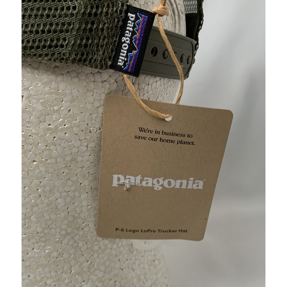 NEW Patagonia p-6 Logo LoPro Trucker Hat Cap Birch White - Picture 6 of 13